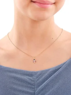 Złota zawieszka z emalią - pingwin