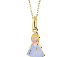 Złota zawieszka z emalią - wróżka