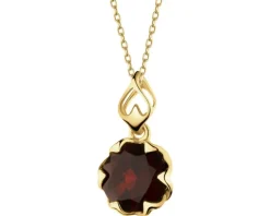 Złota zawieszka z granatem