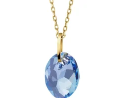 Złota zawieszka z kryształem syntetycznym