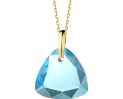 Złota zawieszka z kryształem syntetycznym