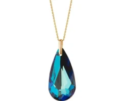 Złota zawieszka z kryształem syntetycznym