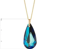 Złota zawieszka z kryształem syntetycznym