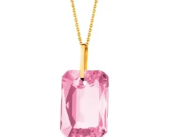 Złota zawieszka z kryształem syntetycznym