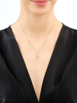 Złota zawieszka z kryształem syntetycznym