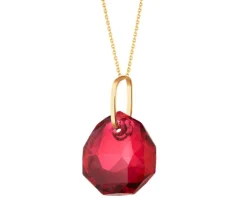 Złota zawieszka z kryształem syntetycznym