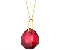 Złota zawieszka z kryształem syntetycznym