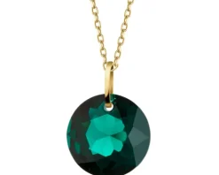 Złota zawieszka z kryształem syntetycznym