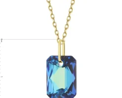 Złota zawieszka z kryształem syntetycznym