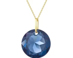 Złota zawieszka z kryształem syntetycznym