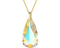 Złota zawieszka z kryształem syntetycznym