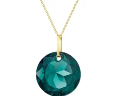 Złota zawieszka z kryształem syntetycznym