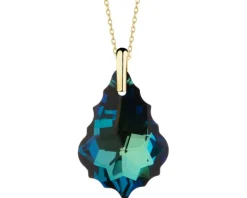 Złota zawieszka z kryształem syntetycznym