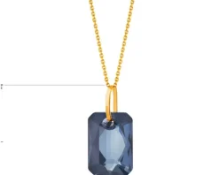 Złota zawieszka z kryształem syntetycznym