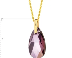 Złota zawieszka z kryształem syntetycznym