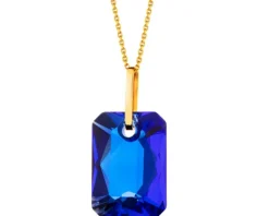 Złota zawieszka z kryształem syntetycznym