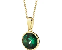 Złota zawieszka z kwarcem syntetycznym