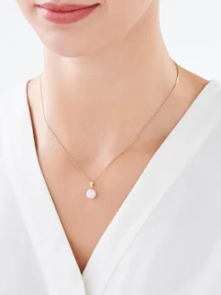 Złota zawieszka z kwarcem syntetycznym