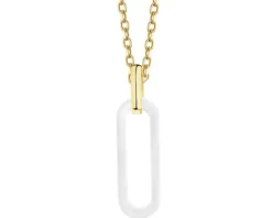 Złota zawieszka z masą perłową