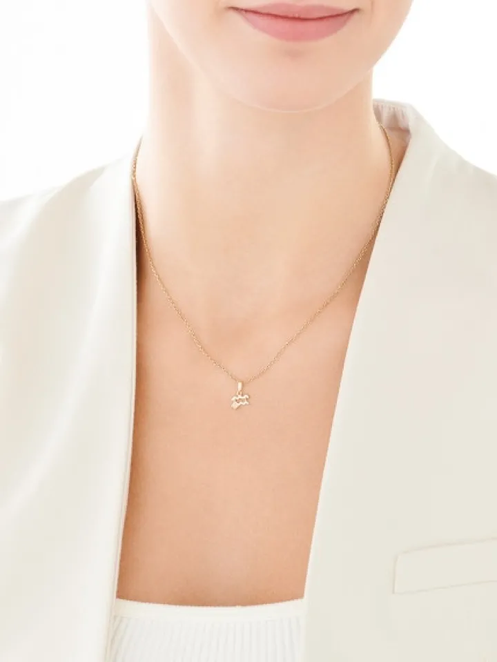 Złota zawieszka z opalem - Wodnik