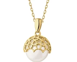 Złota zawieszka z perłą - gwiazdy