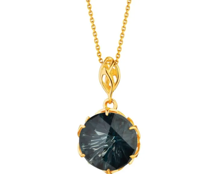 Złota zawieszka z topazem