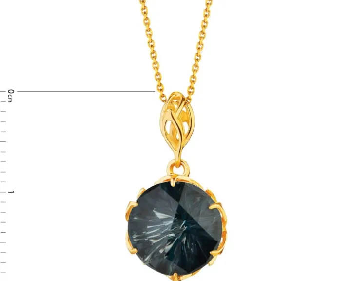 Złota zawieszka z topazem