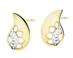 Złote kolczyki - łezki