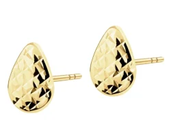 Złote kolczyki - łezki