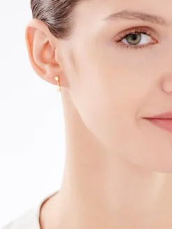 Złote kolczyki - gwiazdy