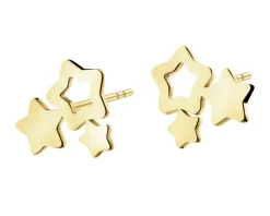Złote kolczyki - gwiazdy