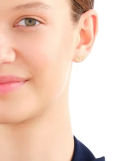 Złote kolczyki - kiss love