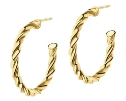 Złote kolczyki - koła