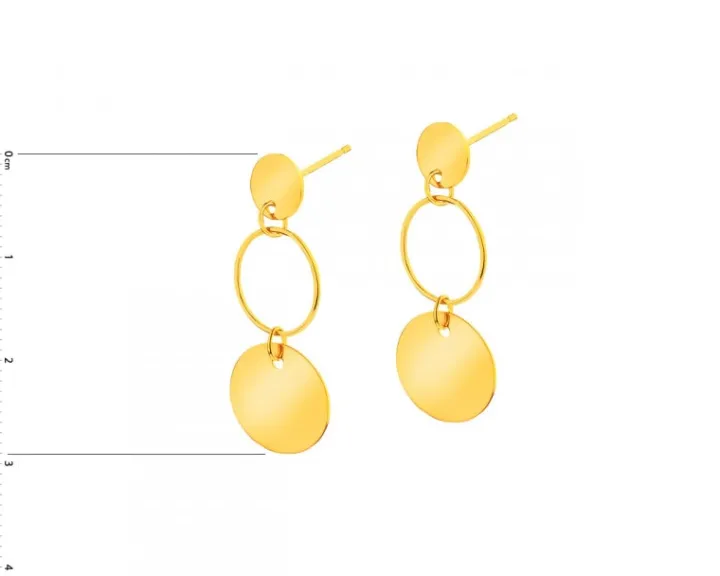 Złote kolczyki - koła