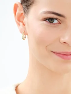 Złote kolczyki - koła