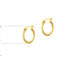 Złote kolczyki - koła