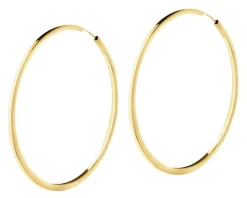 Złote kolczyki - koła