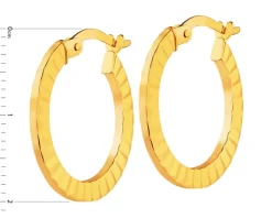 Złote kolczyki - koła, 20 mm