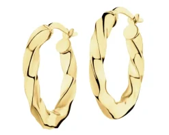 Złote kolczyki - koła, 21 mm