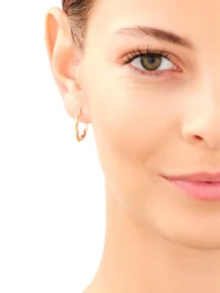 Złote kolczyki - koła, 19 mm