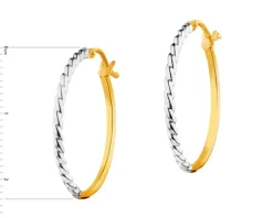 Złote kolczyki - koła, 23 mm