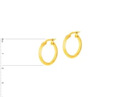 Złote kolczyki - koła, 18 mm