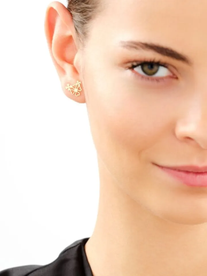 Złote kolczyki - koniczyny