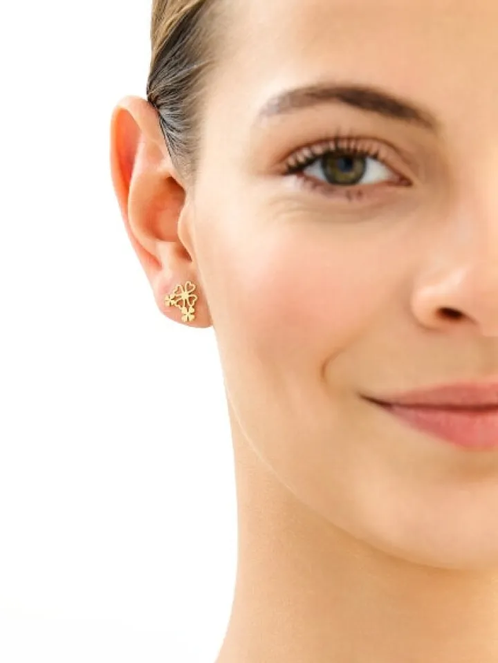 Złote kolczyki - koniczyny