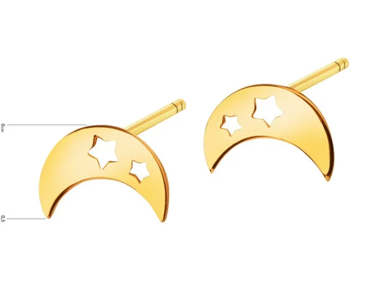 Złote kolczyki - Księżyce