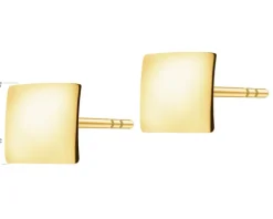 Złote kolczyki - kwadraty