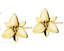 Złote kolczyki - kwiaty