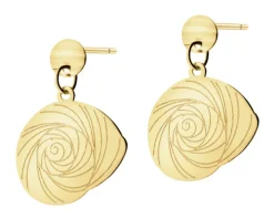 Złote kolczyki - kwiaty