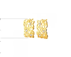 Złote kolczyki - kwiaty