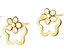 Złote kolczyki - kwiaty